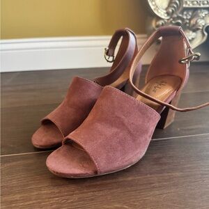 Style & Co. Mauve Open-Toe Block Heels